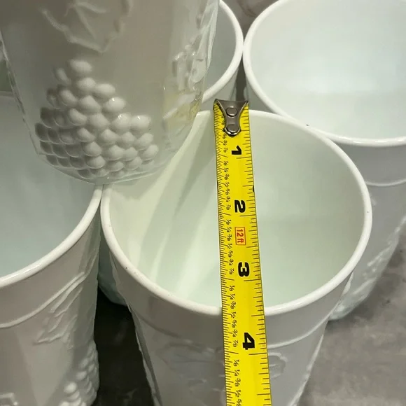 Indiana Glass Colony Harvest Milk Glass Tumbler white set of 6 vintage - Picture 6 of 11